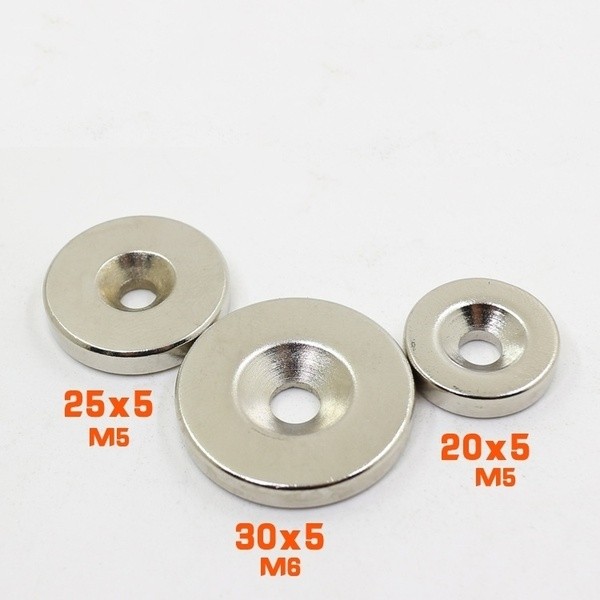 25x5-5mm Magnetic Materials Rare Earth Countersunk Magnets