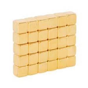 Neodymium Block Magnet N52 gold