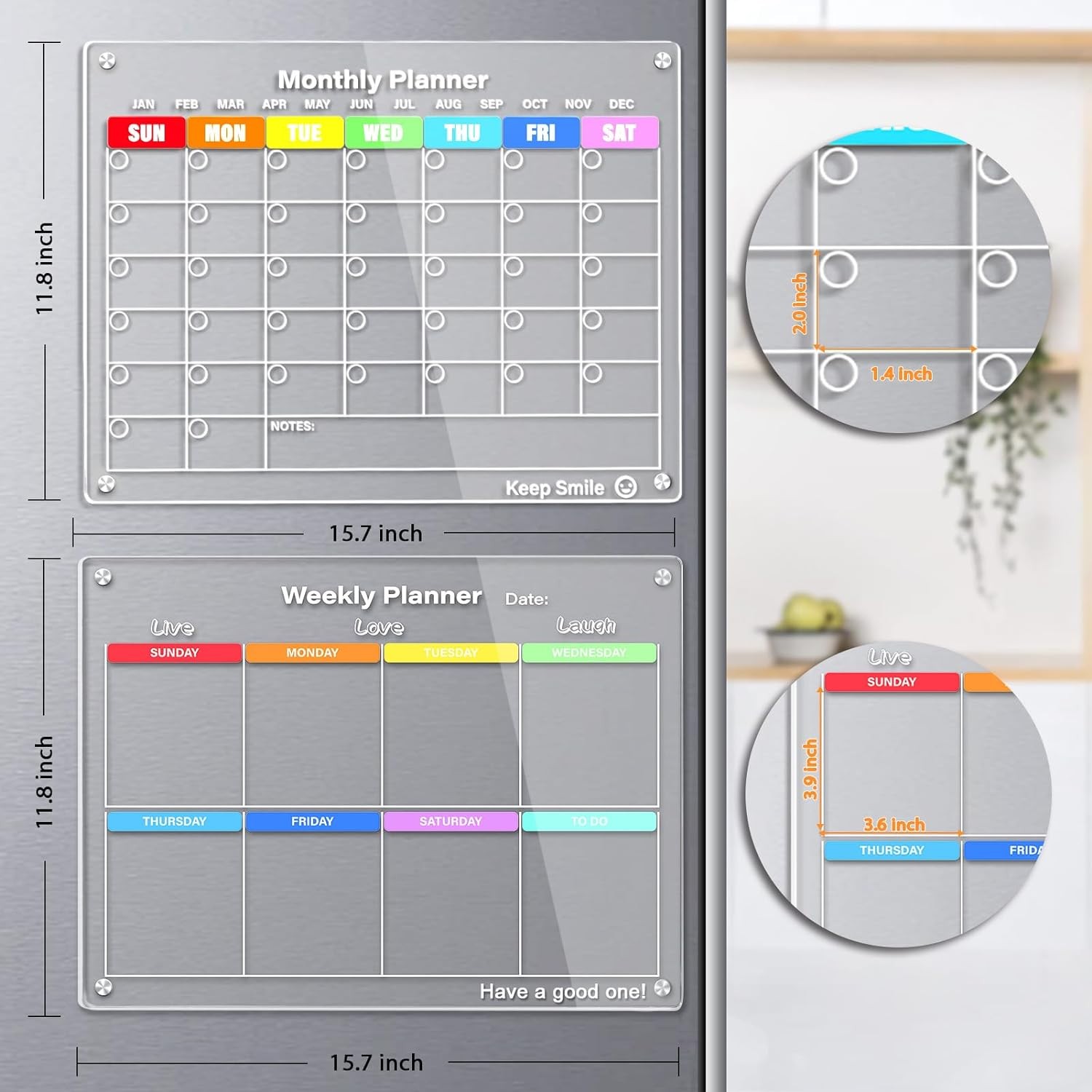 Planning Whiteboard Magnetic Dry Erase Calendar